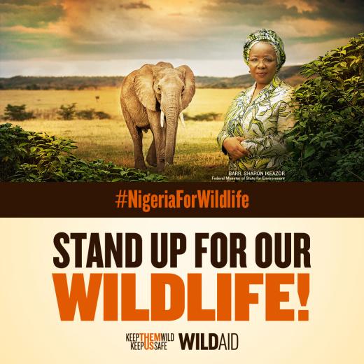 #NigeriaForWildlife Campaign image with Barr. Sharon Ikeazor.